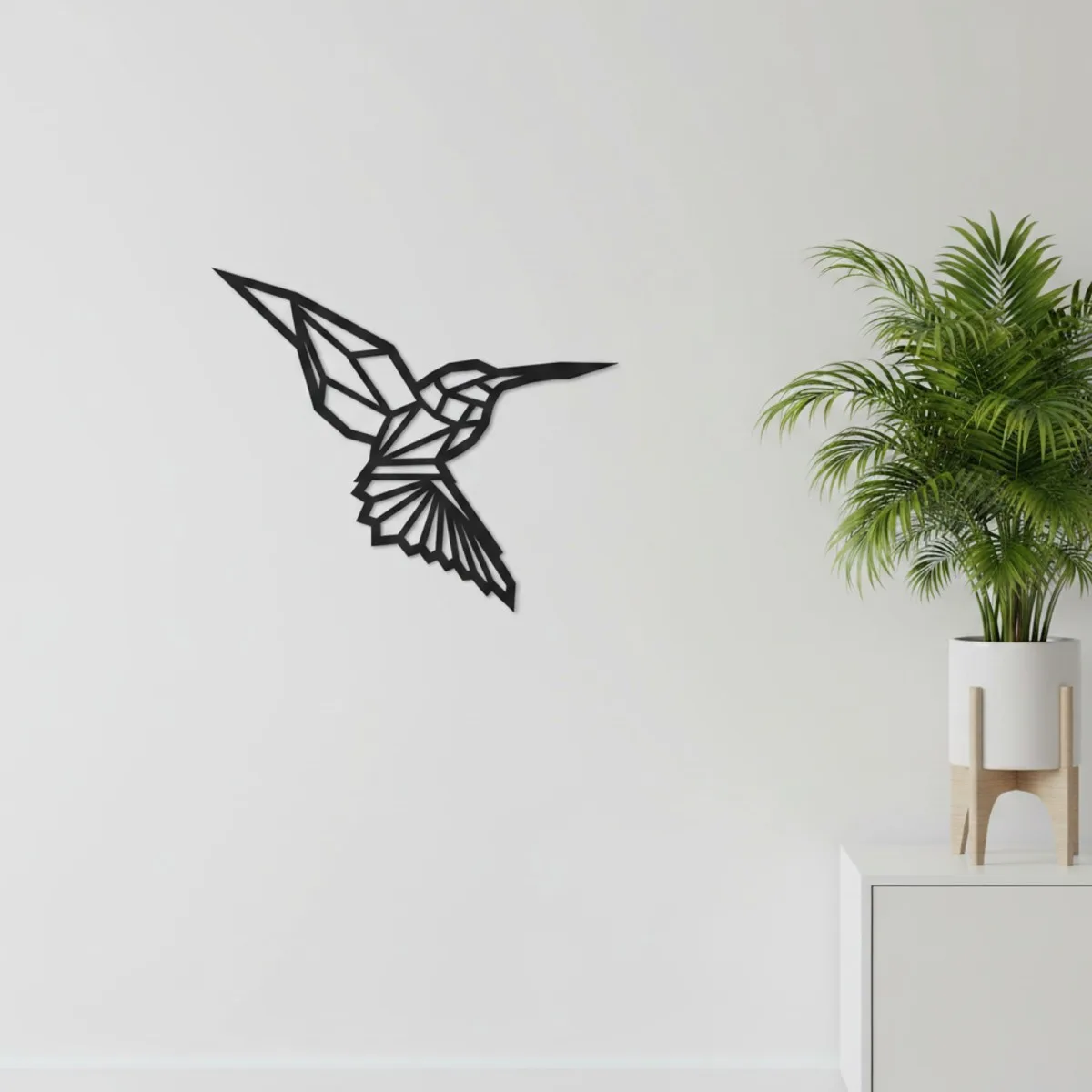 Colibri Origami – Décoration murale en contreplaqué de bouleau