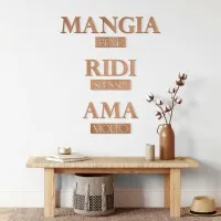 Multiplex wanddecoratie – Mangia bene, Ridi spesso, Ama molto