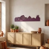 Sperrholz-Wanddekoration – Skyline von Rom