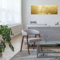 Wooden room divider - Birch Plywood - Mountain wall panels (3 parts)