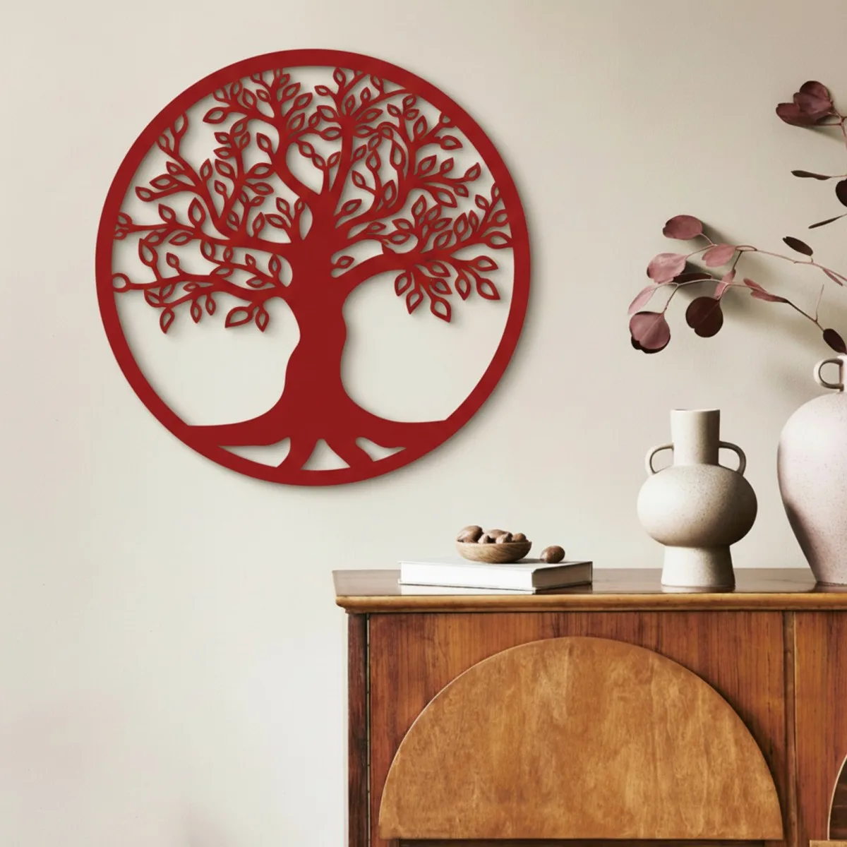 Décoration murale « Arbre de vie » Ø 40 cm – Contreplaqué de bouleau