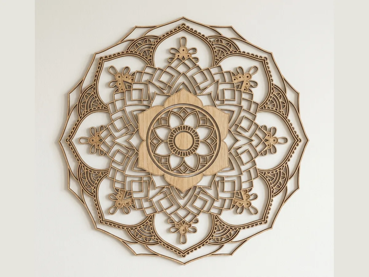 Plywood Mandala Wall Panel