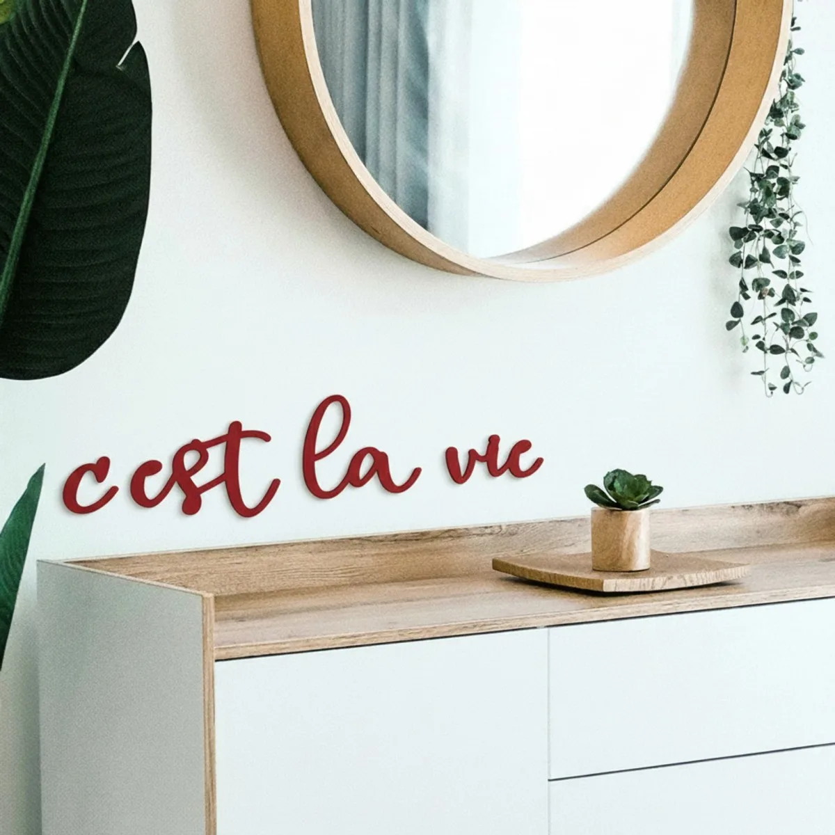 Birch Plywood Quote “C'est la vie”