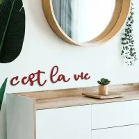 Birch Plywood Quote “C'est la vie”