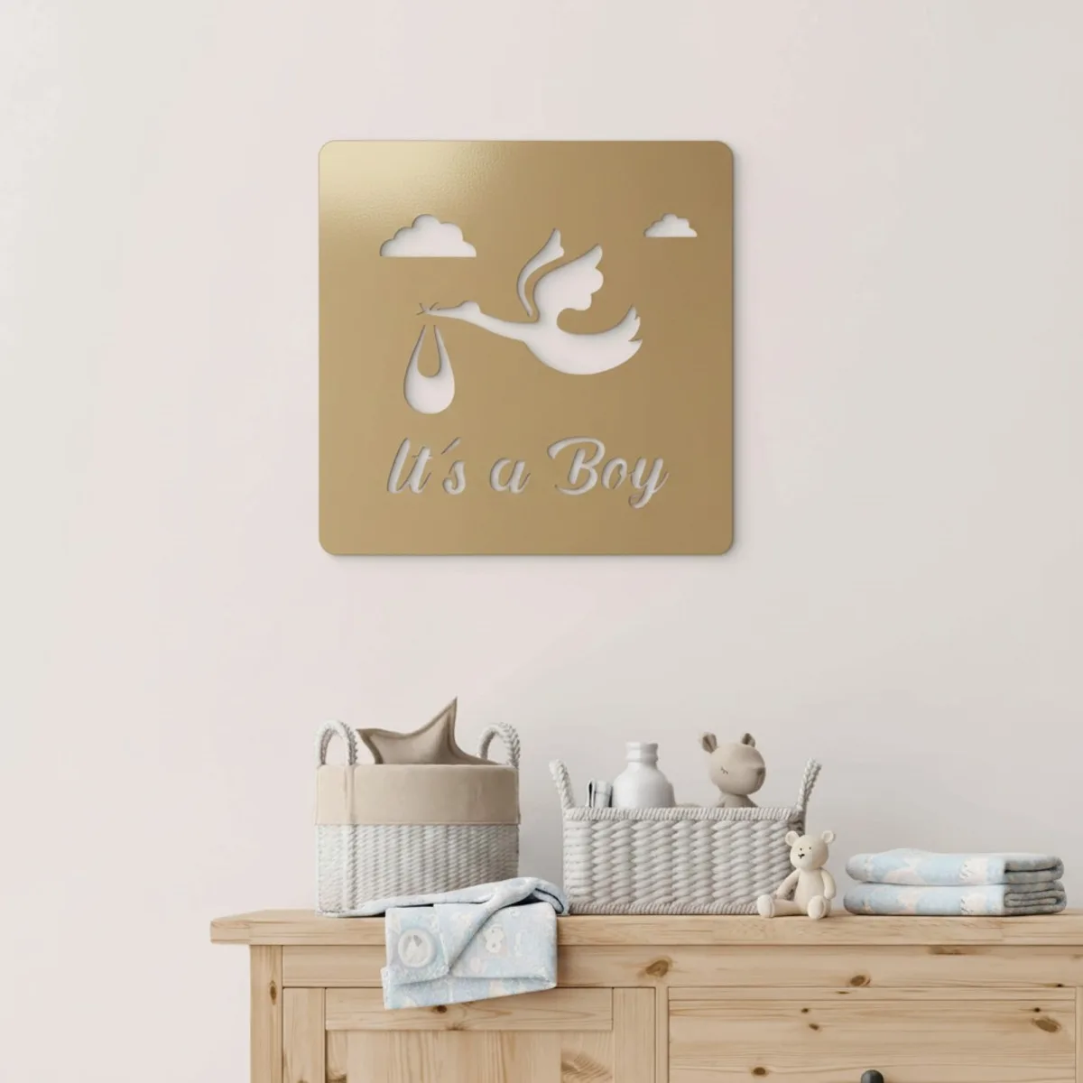Plywood Wooden Ornament Baby – It's a Boy