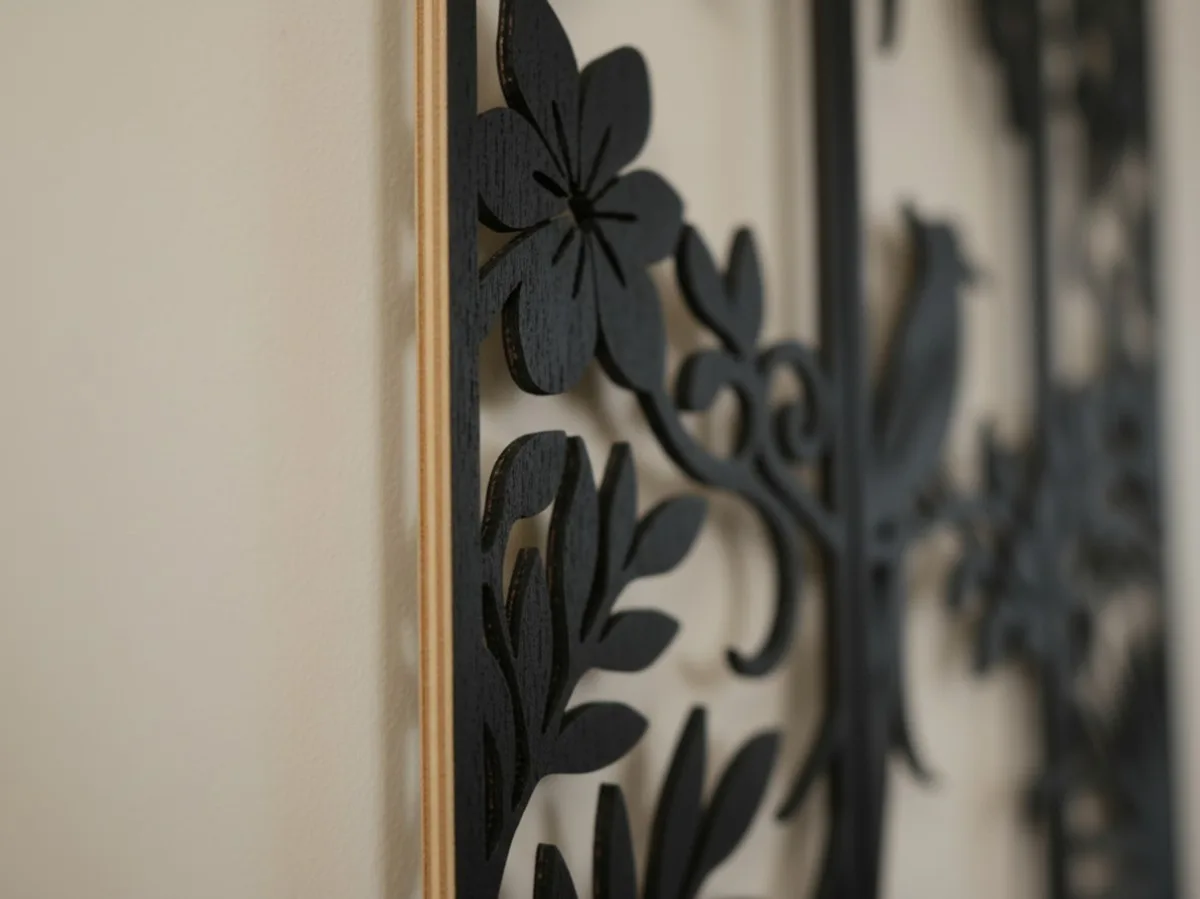 Floral Birds Wall Decor, Set of 4 Tall Panels