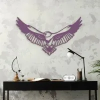 Adler Wanddekoration aus Birken-Sperrholz – Flugender Adler Silhouette