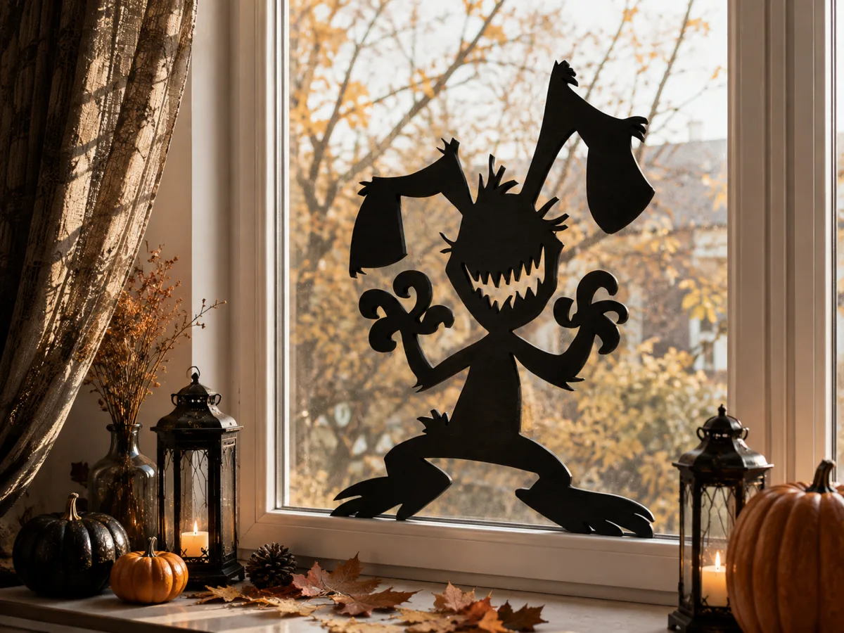 Monster Bunny Silhouette for Halloween