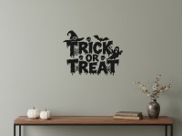 Trick or Treat Wall Decor – Dripping Letters Sign – Birch Plywood 45x35 cm