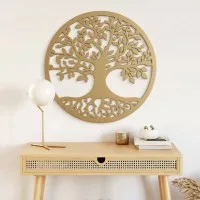 Décoration murale arbre de vie avec racines – contreplaqué de bouleau