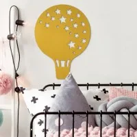 Multiplex wanddecoratie – Heteluchtballon met sterren