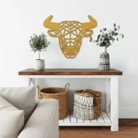 Wooden Origami Bull - Birch Plywood Wall Decor