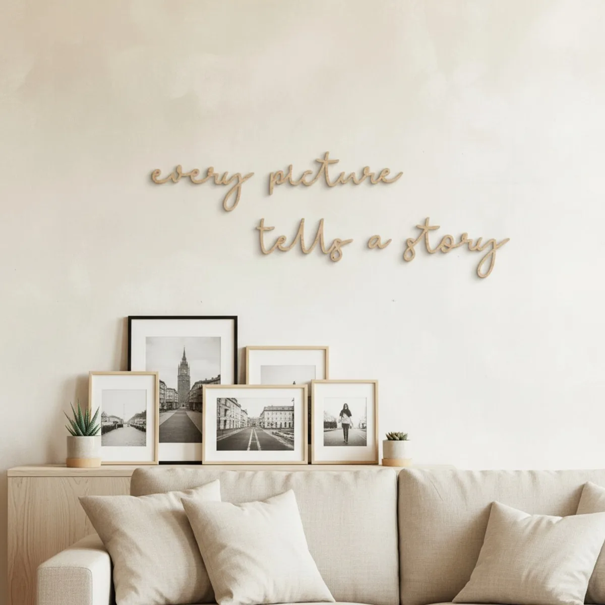 Birch Plywood Quote “Every Picture Tells a Story”
