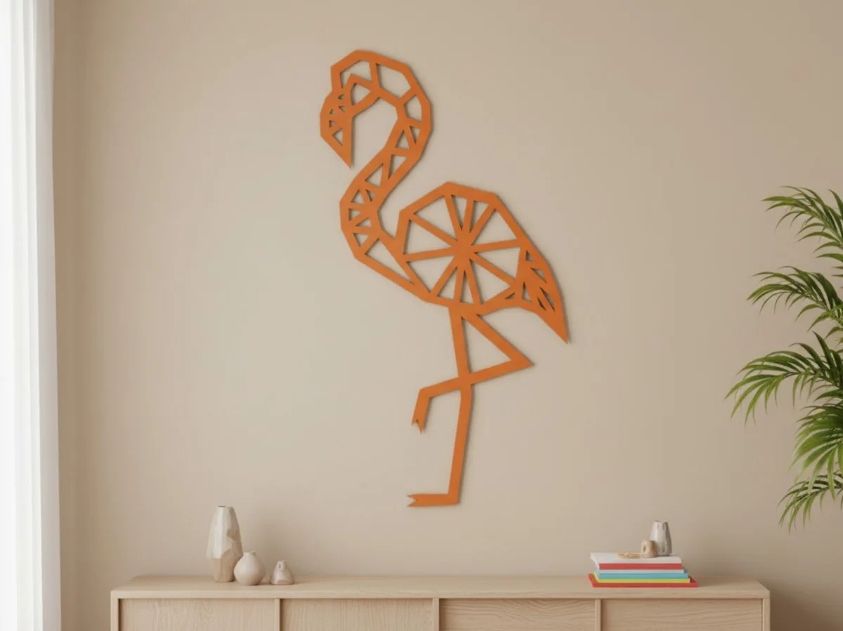 Multiplex decoratie – Origami flamingo