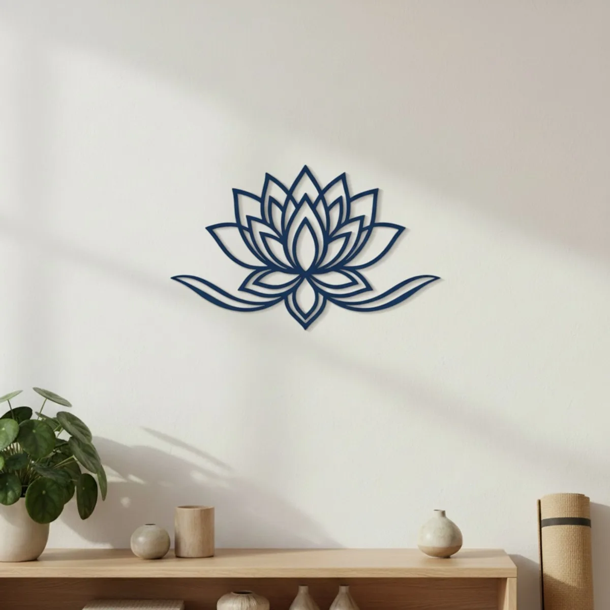 Yoga Lotus Flower Birch Plywood Wall Decor