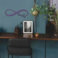 Plywood wall decor “Family” with infinity symbol