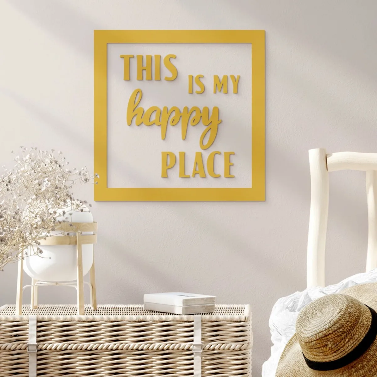 Plywood wall sign This is my happy place