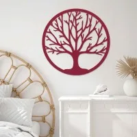 Tree of Life Wall Decor – Laser-Cut Birch Plywood, Ø 40 cm