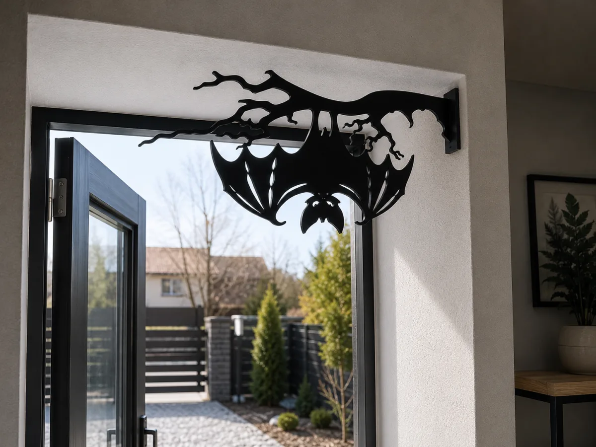 Wooden Bat On Branch Wall Decor