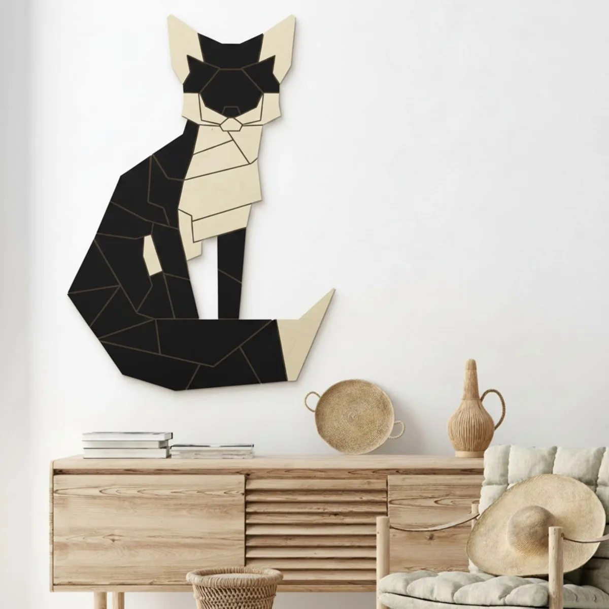 3D Fuchs-Puzzle Wanddekoration – Birken-Sperrholz 57x80 cm