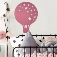 Multiplex wanddecoratie – Heteluchtballon met sterren