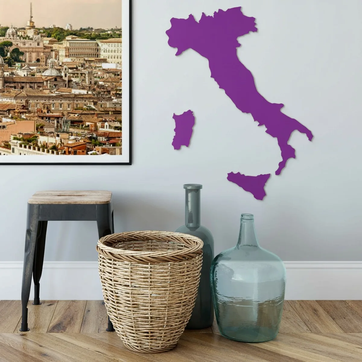 Plywood Wooden Ornament Italy – Country Map
