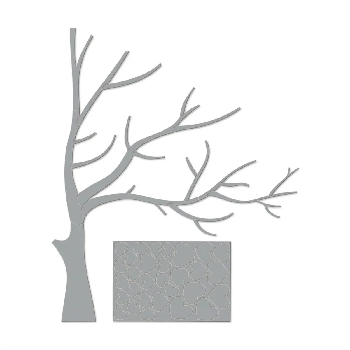 Wooden Wall Decor - Tree with Hearts XXL - 3mm Birch Plywood