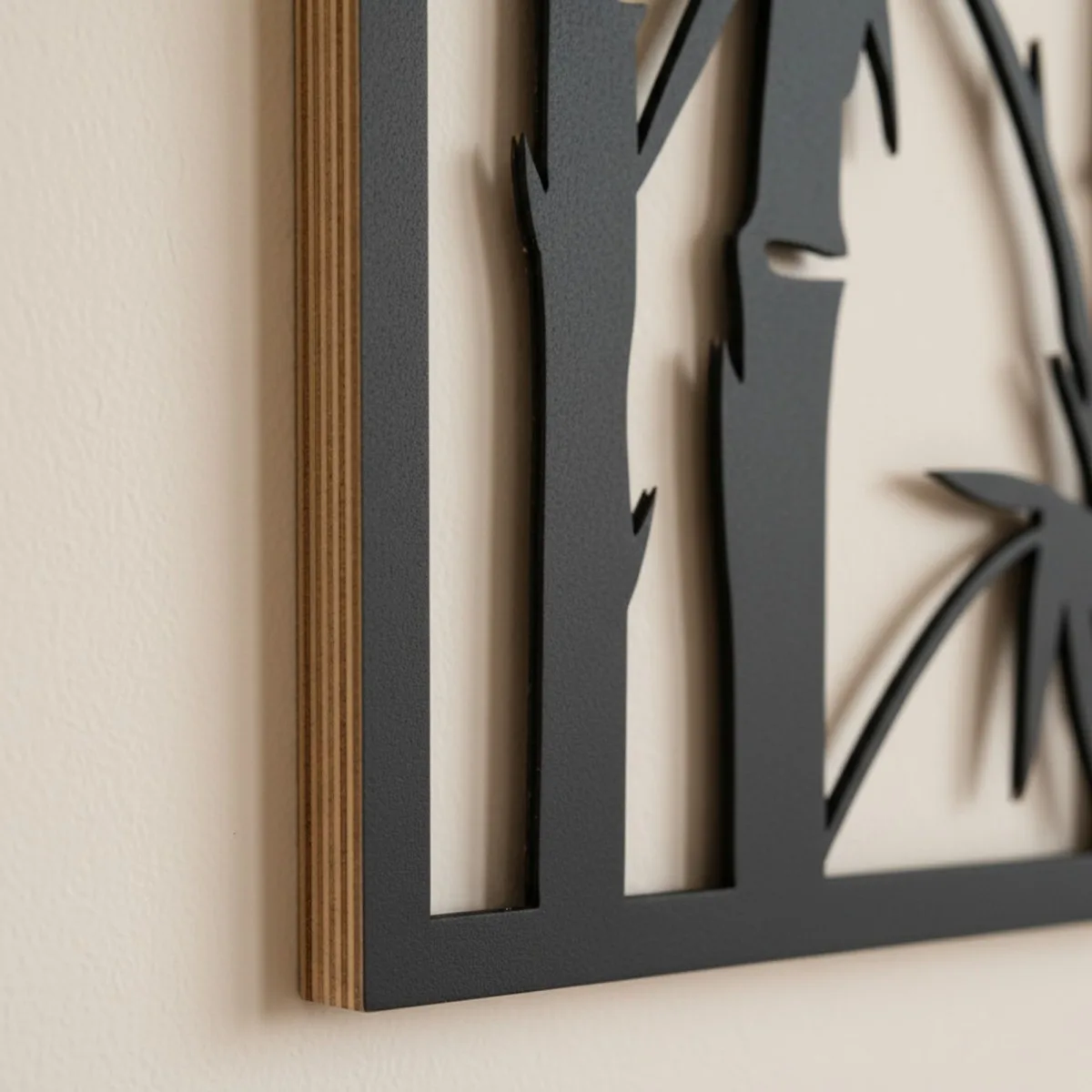 Bamboo Wall Decor Set of 3 Square Panels