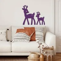 Wooden Fawn Wall Decor - Birch Plywood Animal Silhouette | Nursery & Living Room