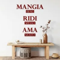 Multiplex wanddecoratie – Mangia bene, Ridi spesso, Ama molto