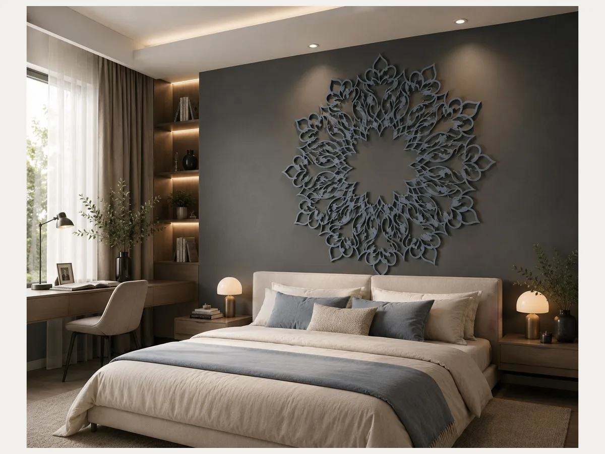 Laser-cut Plywood Wall Mandala