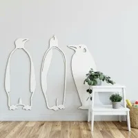 Décoration en bois - Pingouin (3 pièces) - Contreplaqué de bouleau