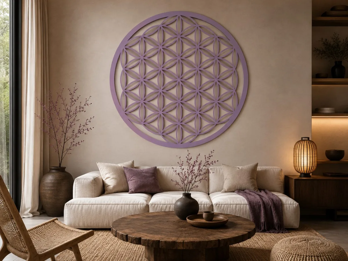 Flower of Life Wooden Wall Panel