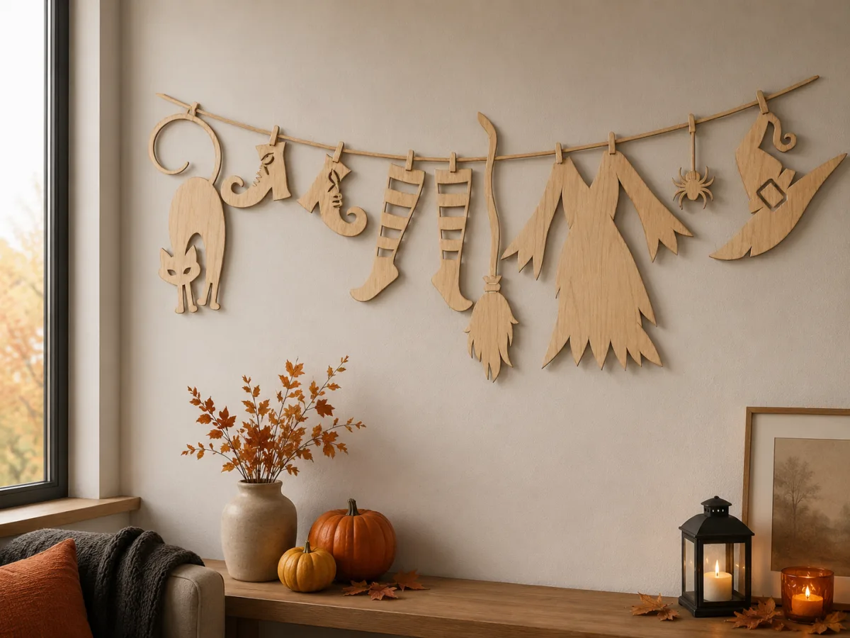 Halloween Garland Witch's Wardrobe