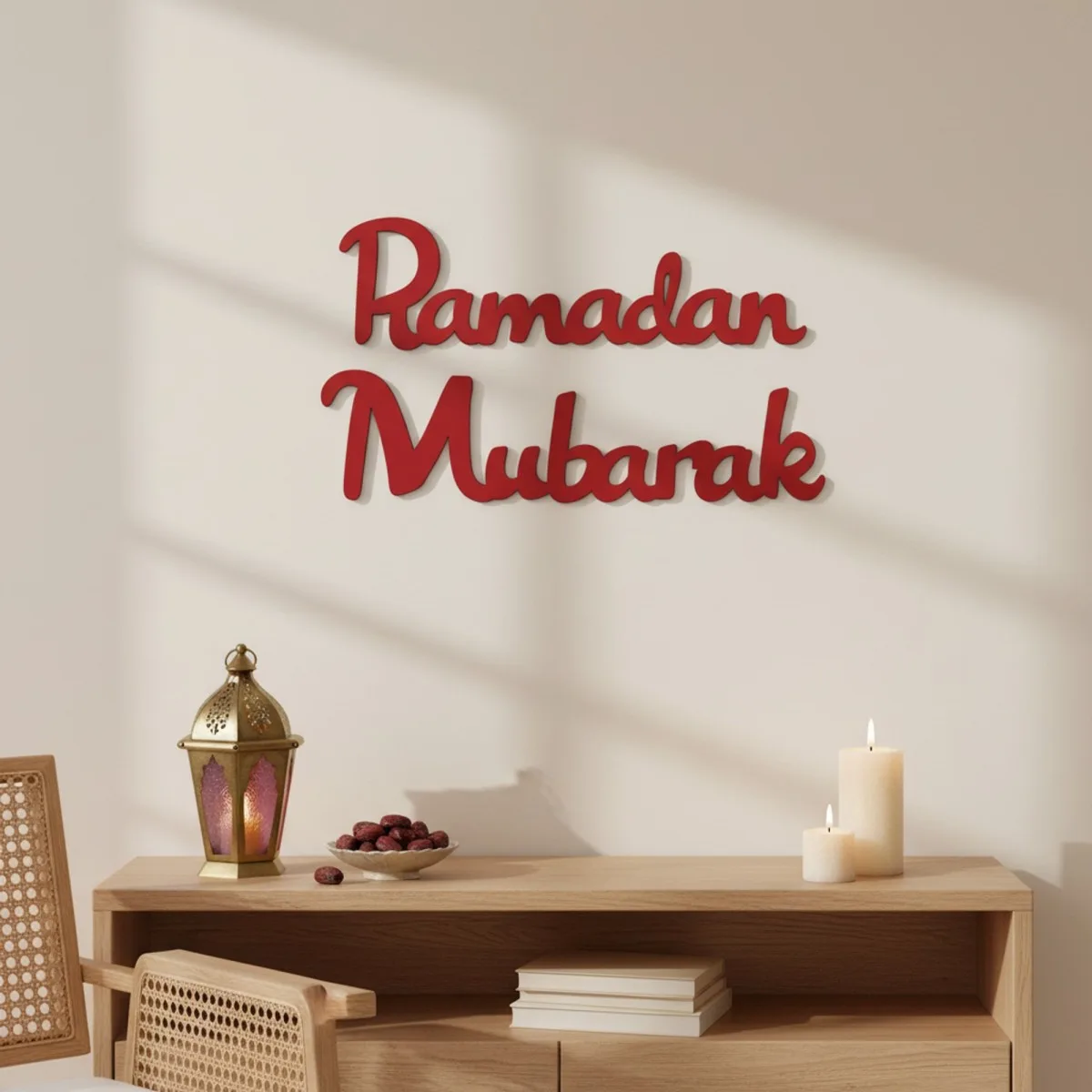 Ramadan Mubarak – Birch Plywood Wall Decor