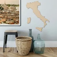 Plywood Wooden Ornament Italy – Country Map