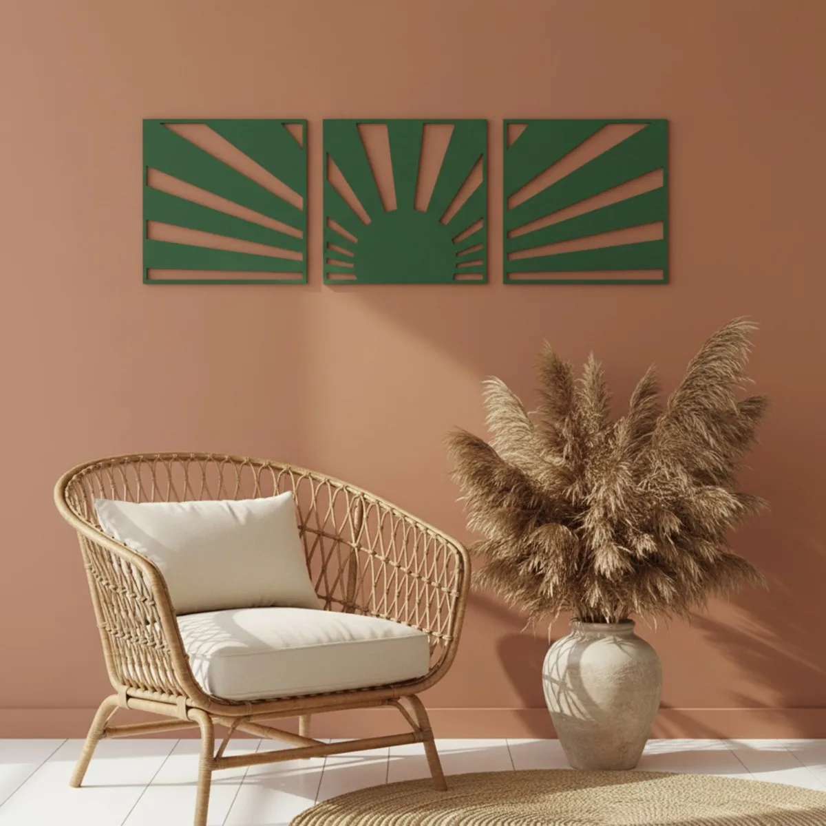 Birch Plywood Wood Decor: Boho Sunset (3-Piece Set)