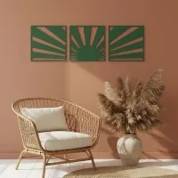 Birch Plywood Wood Decor: Boho Sunset (3-Piece Set)