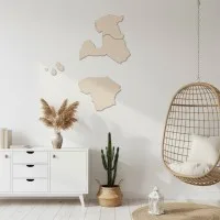Baltic States Map – Birch Plywood Wooden Wall Decor (2 pieces)
