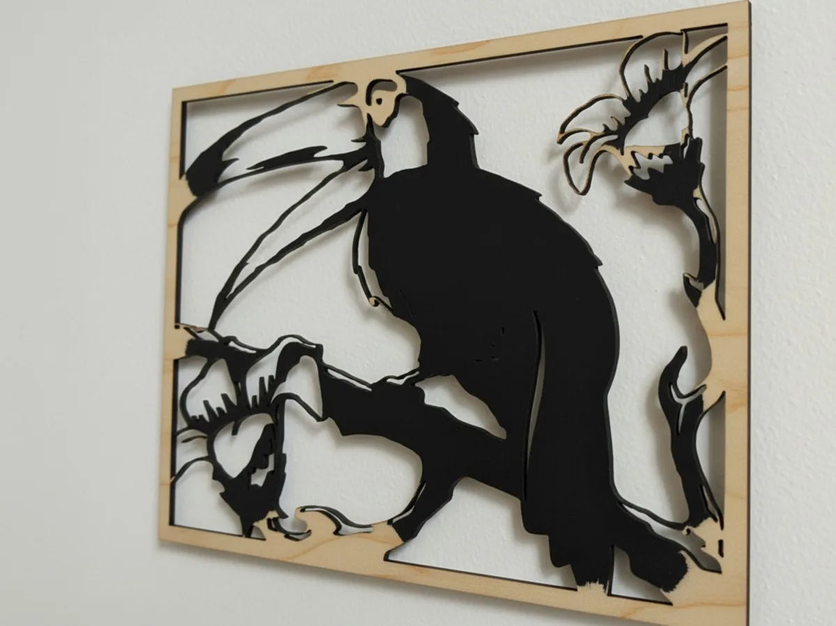 Toucan on Branch Framed Wall Decor