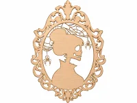 Panneau-cameo « Lady Skeleton »