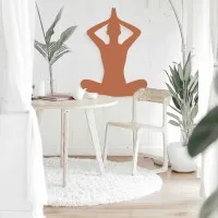 Yoga Sitzende Pose 02 Wanddekoration aus Birken-Sperrholz