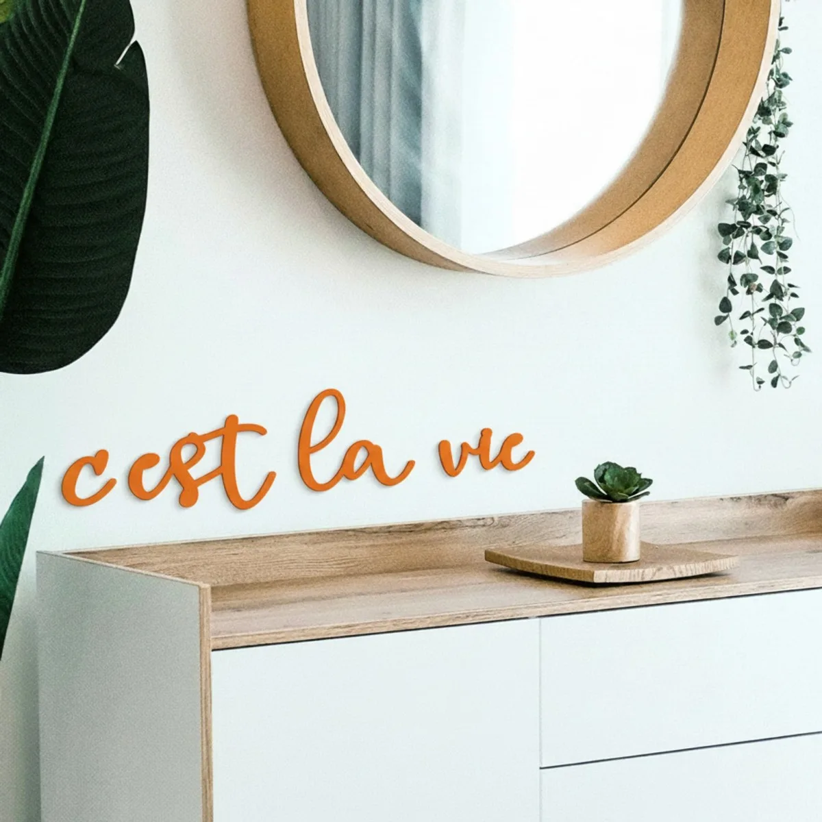 Birch Plywood Quote “C'est la vie”