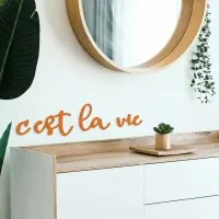 Birch Plywood Quote “C'est la vie”