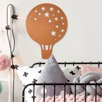Multiplex wanddecoratie – Heteluchtballon met sterren