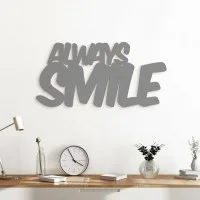 Always Smile – Graffiti-Buchstaben aus Birken-Sperrholz (2-teilig)
