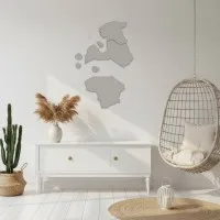 Baltic States Map – Birch Plywood Wooden Wall Decor (2 pieces)