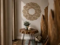 Wall Mandala Line Art Plywood Panel