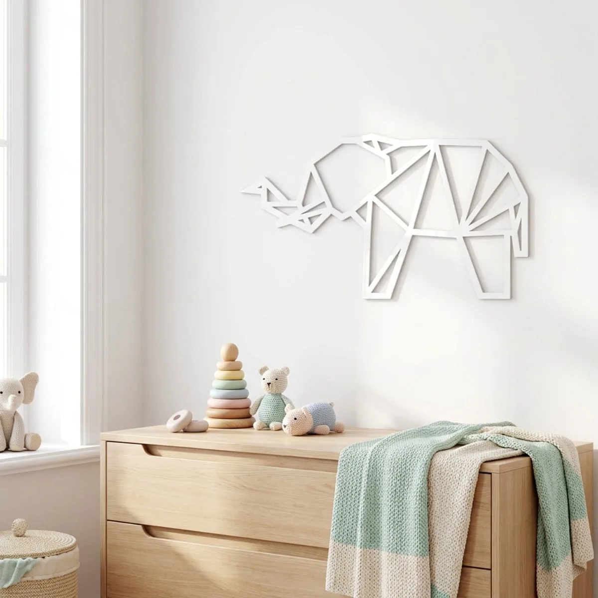Multiplex decoratie - Origami olifant