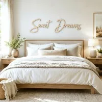 Wandbuchstaben aus Holz – Birken-Sperrholz – „Sweet Dreams“